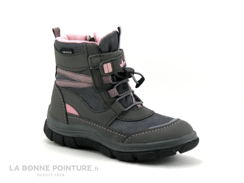 Achat chaussures LICO Enfant Botte Pluie Neige, vente Lico 600042 CRUMBIE Gris Rose - Bottillon neige fille
