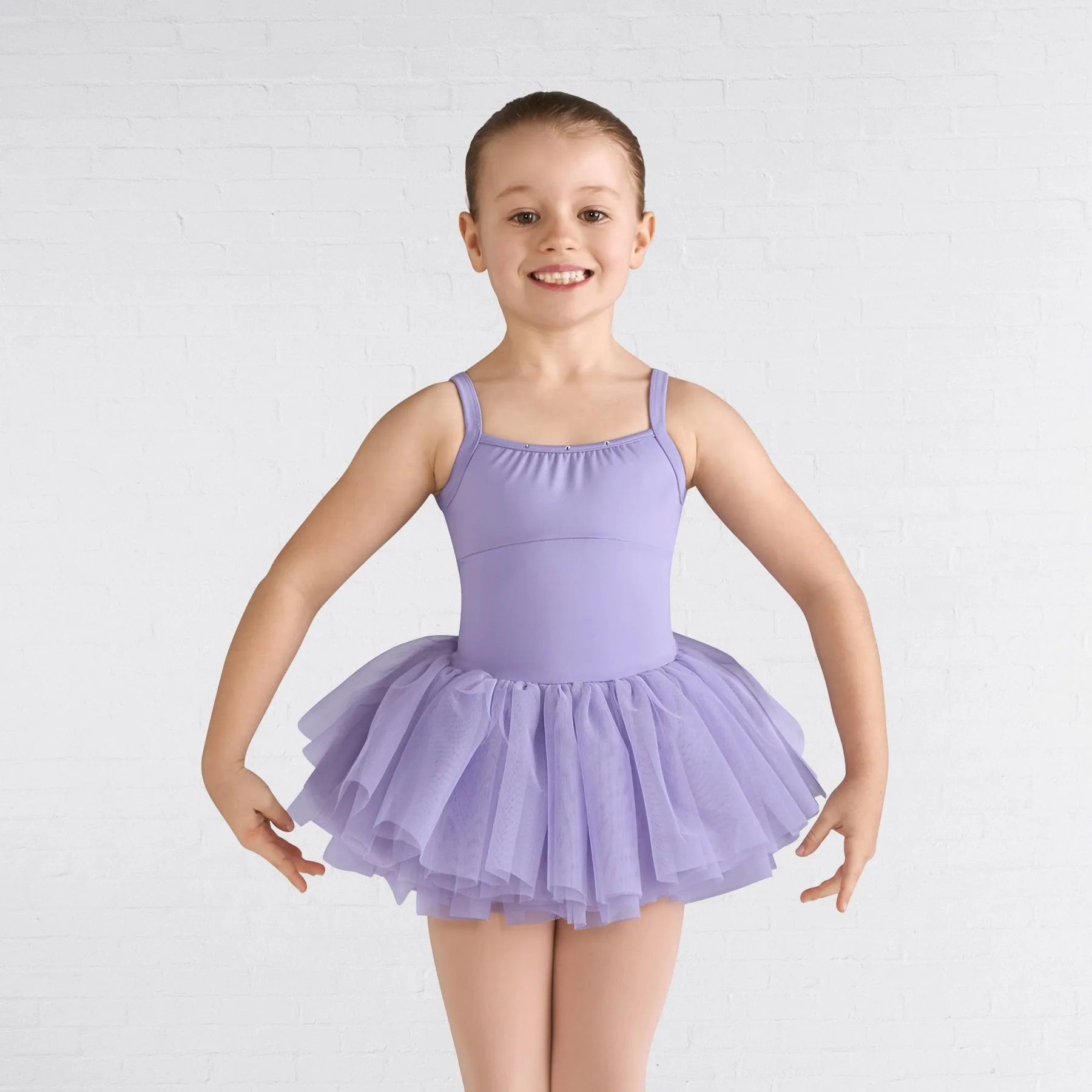 Bloch Gathered Neckline Diamond Heart Flocked Mesh Tutu Leotard