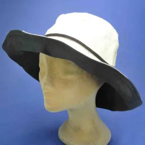 Bob en coton, bicolore, beige, premier prix | Bob pour femme