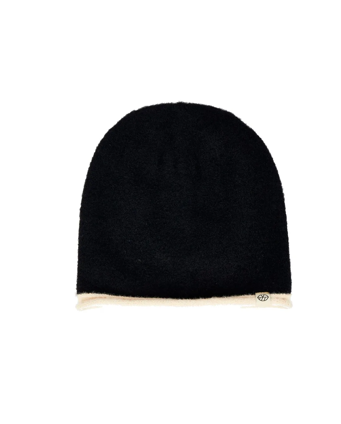 Bonnet tricoté avec détails Noir