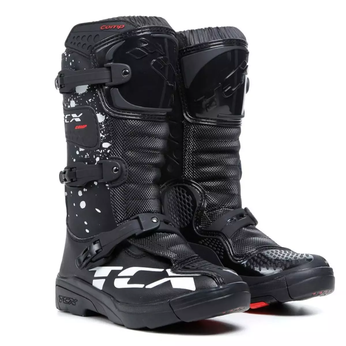 Bottes Enfant TCX Comp Kid Noir Blanc - Bottes Cross Enfant