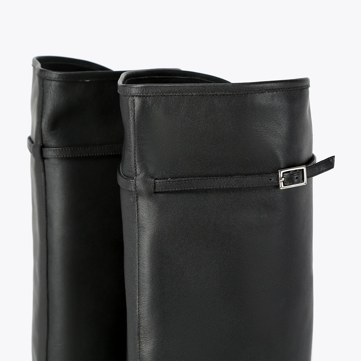 Bottes Genou à Enfiler - Noir