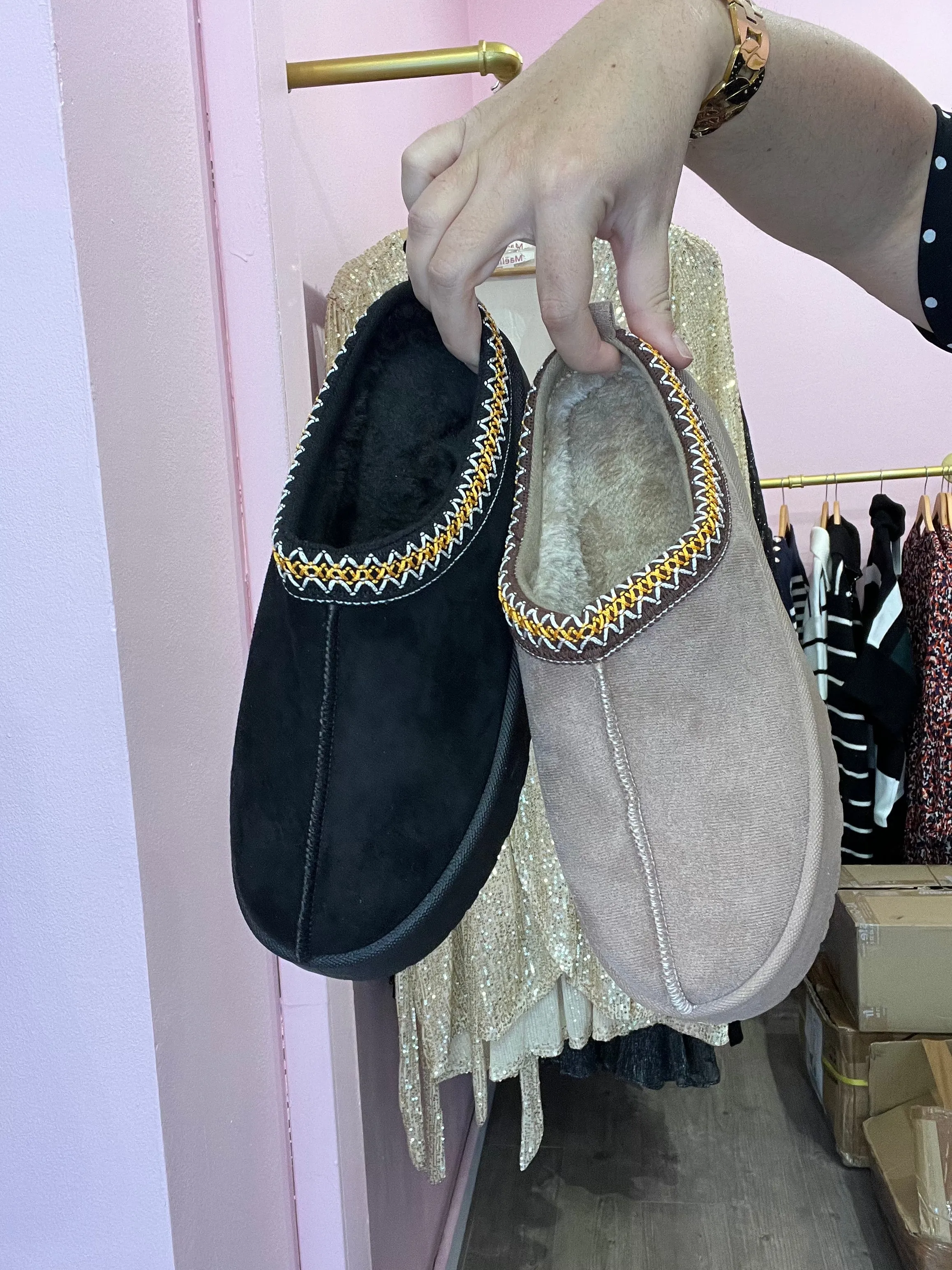 Bottines compensées taupes
