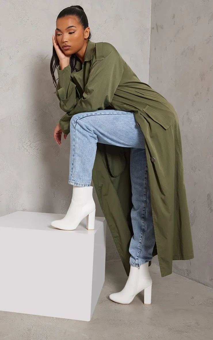 Bottines en PU blanc