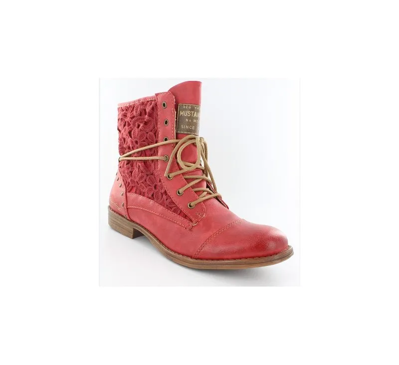 Bottines  Mustang AVRIL Rouge