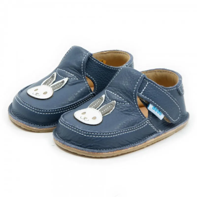 Chaussures souples cuir Lapin marine