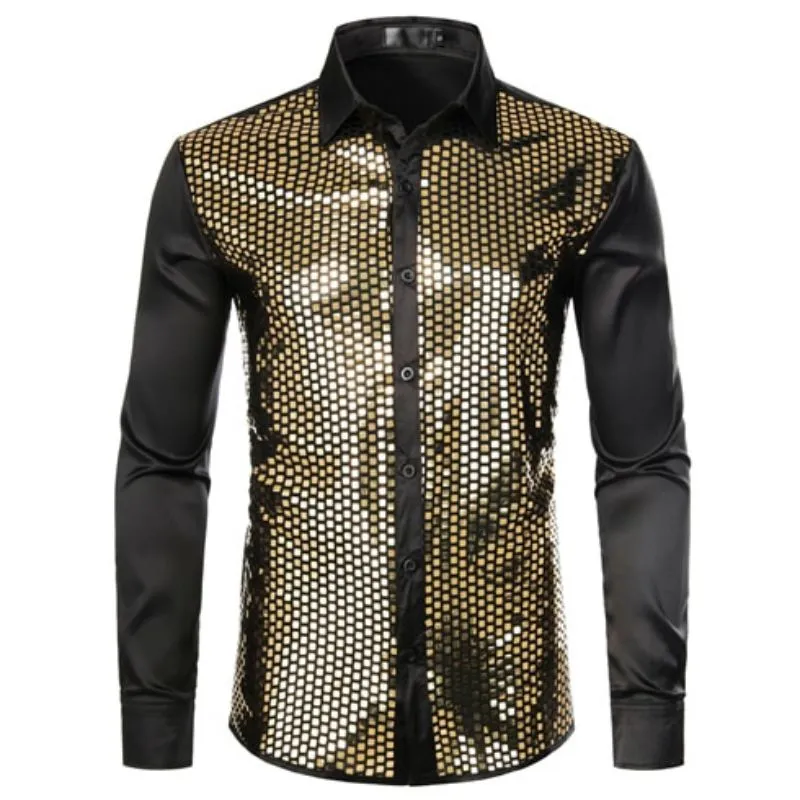 Chemise Disco Paillette Année 70