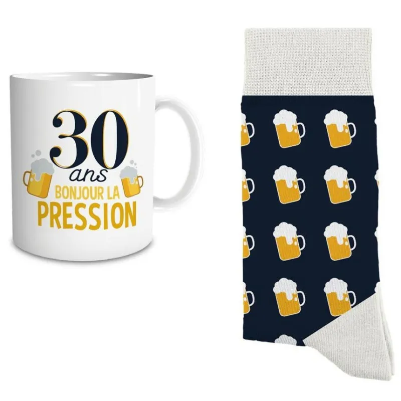 Coffret Cadeau Mug avec Chaussettes 30 ans Homme