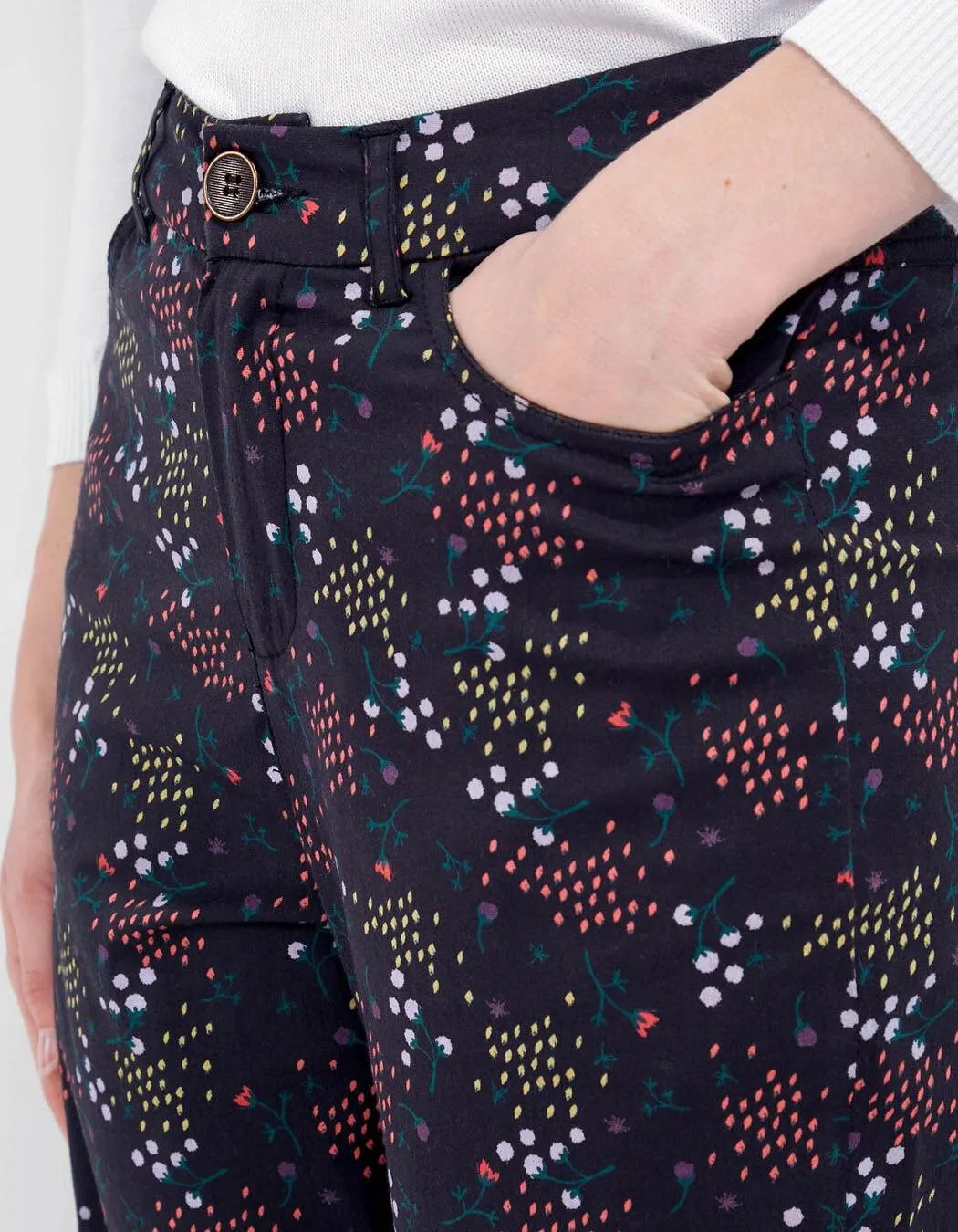 CRAZIERA Pantalon coton femme droit