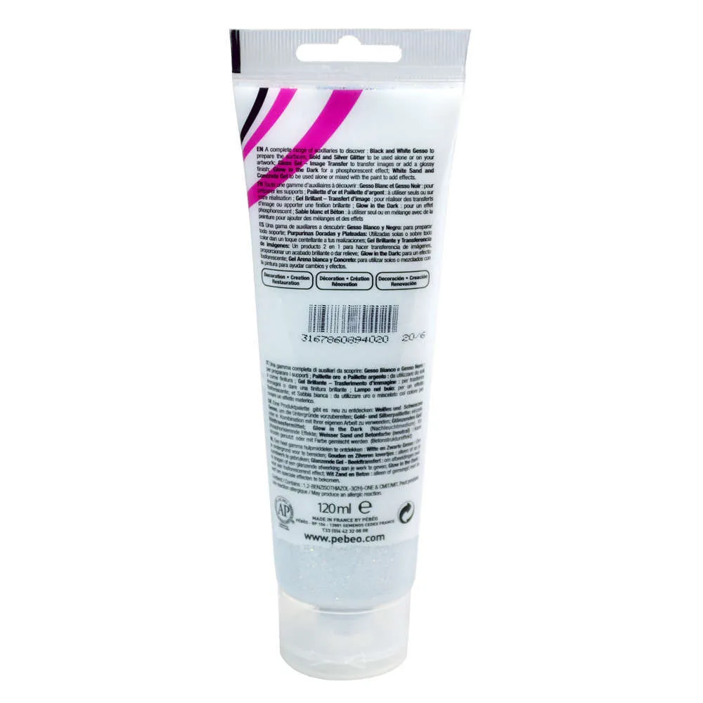 Déco auxiliaire, 120ml - Paillette argent