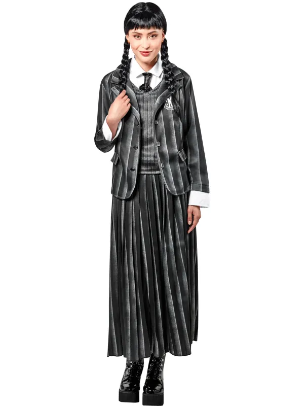 Déguisement uniforme scolaire luxe adulte Mercredi Addams™