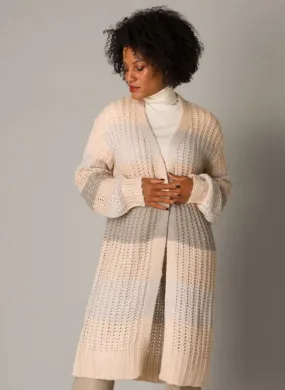 Long Manteau en Tricot Ouvert