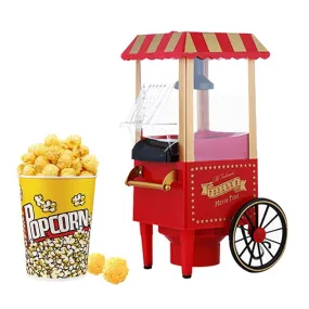 Machine Popcorn Electrique Trolley 1200W - Facile, Sécurisée, Pour Familles et Bars