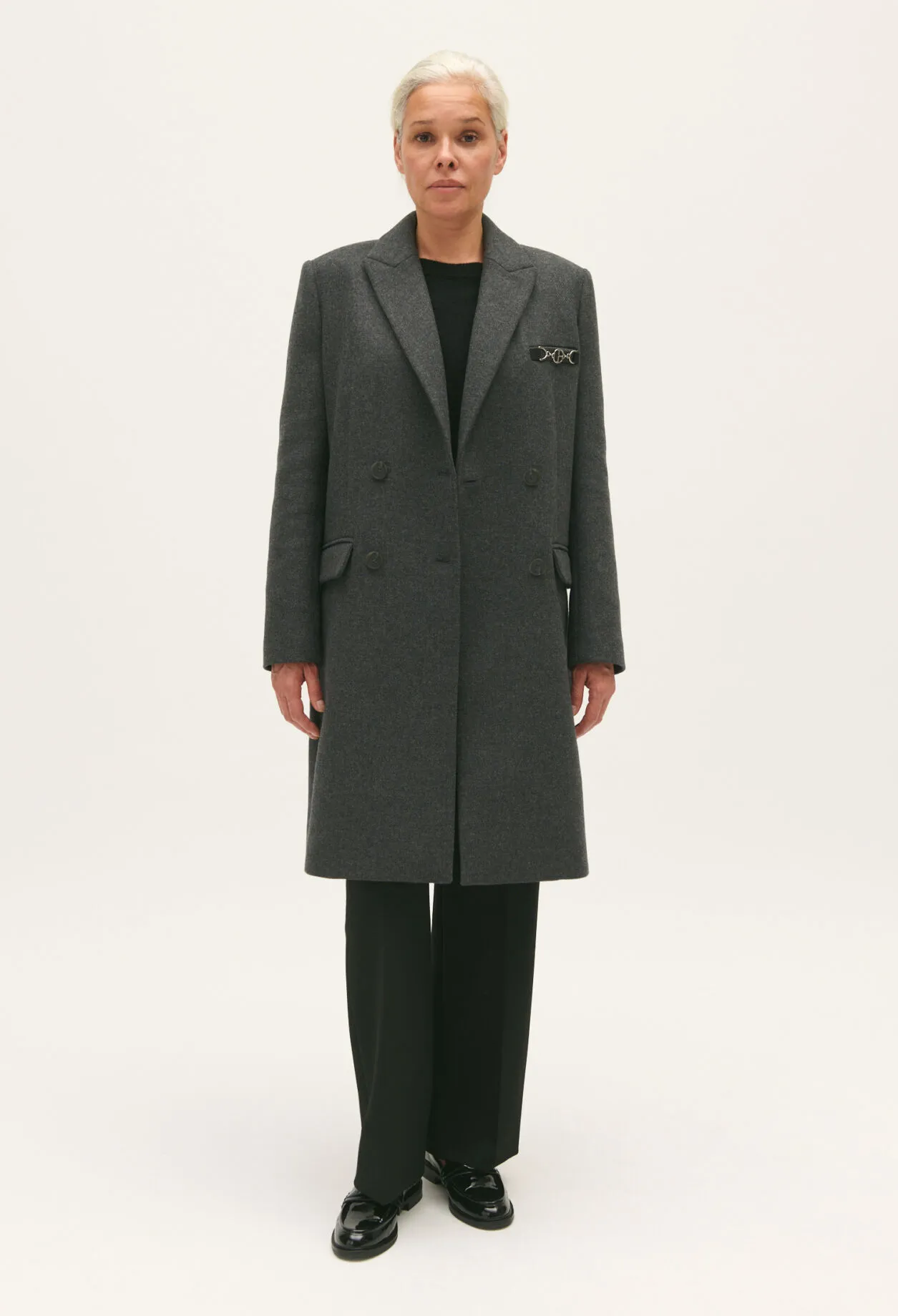 Manteau droit gris | Claudie FR