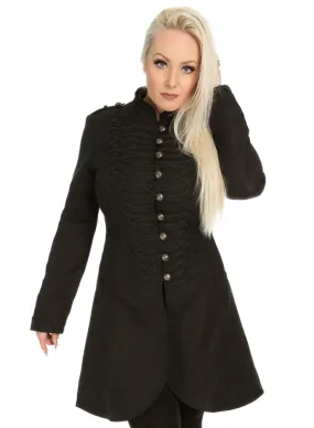 Manteau gothique type militaire à brandebourg HEART AND ROSES LONDON