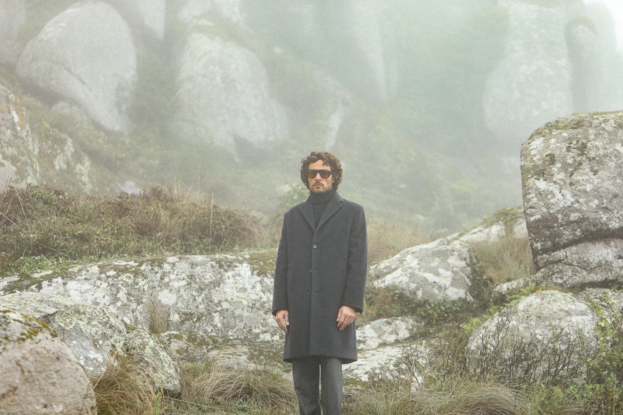 Manteau Long Laine & Cachemire Navy