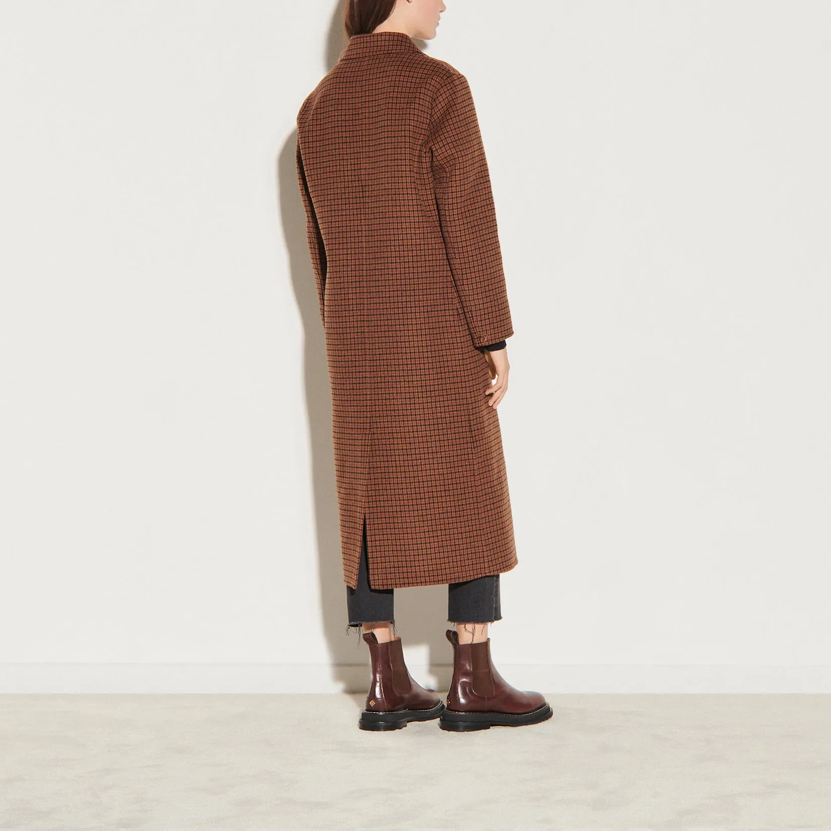 Manteau long oversize en laine