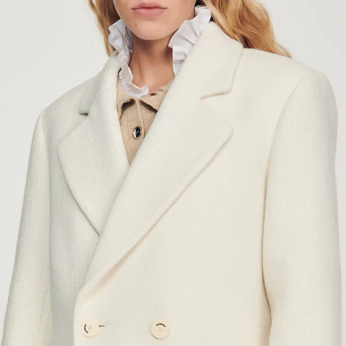 Manteau long à col large