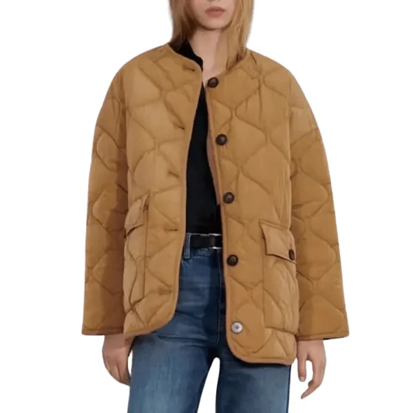 Manteau Matelassé Marron