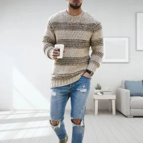 NOE| Pull Tricoté Rayé et Moderne pour Homme