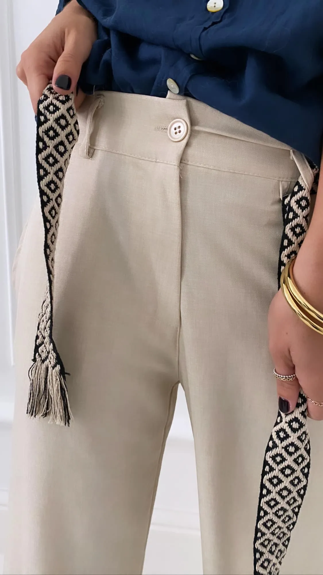 Pantalon crème casual