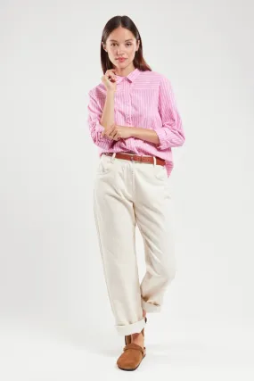 Pantalon droit - coton et lyocel