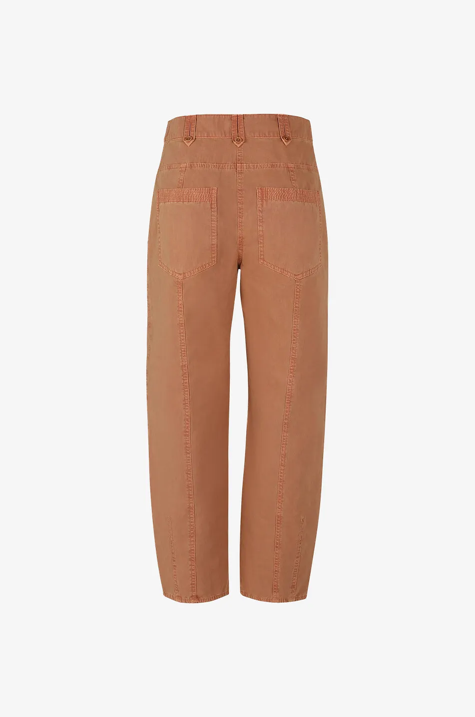 Pantalon droit en coton Cambrie