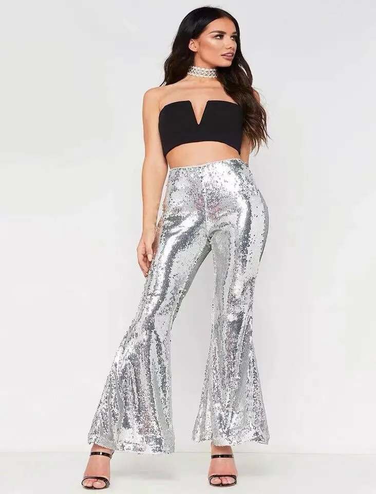 Pantalon Patte d'eph Paillette