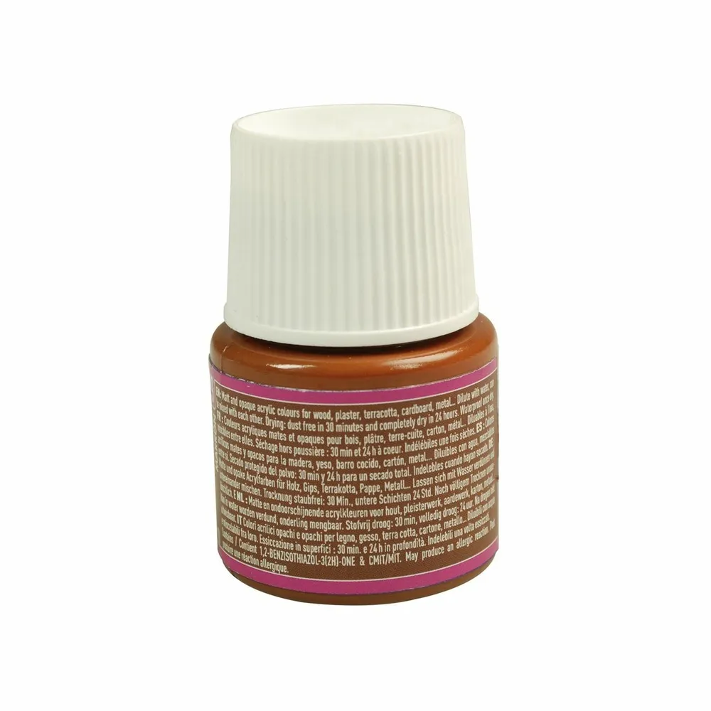 Peinture acrylique opaque mate - brun - 45 ml