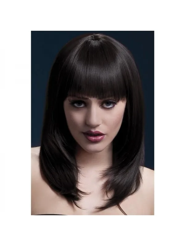 Perruque Fever Tanja sexy 48 cm, brune