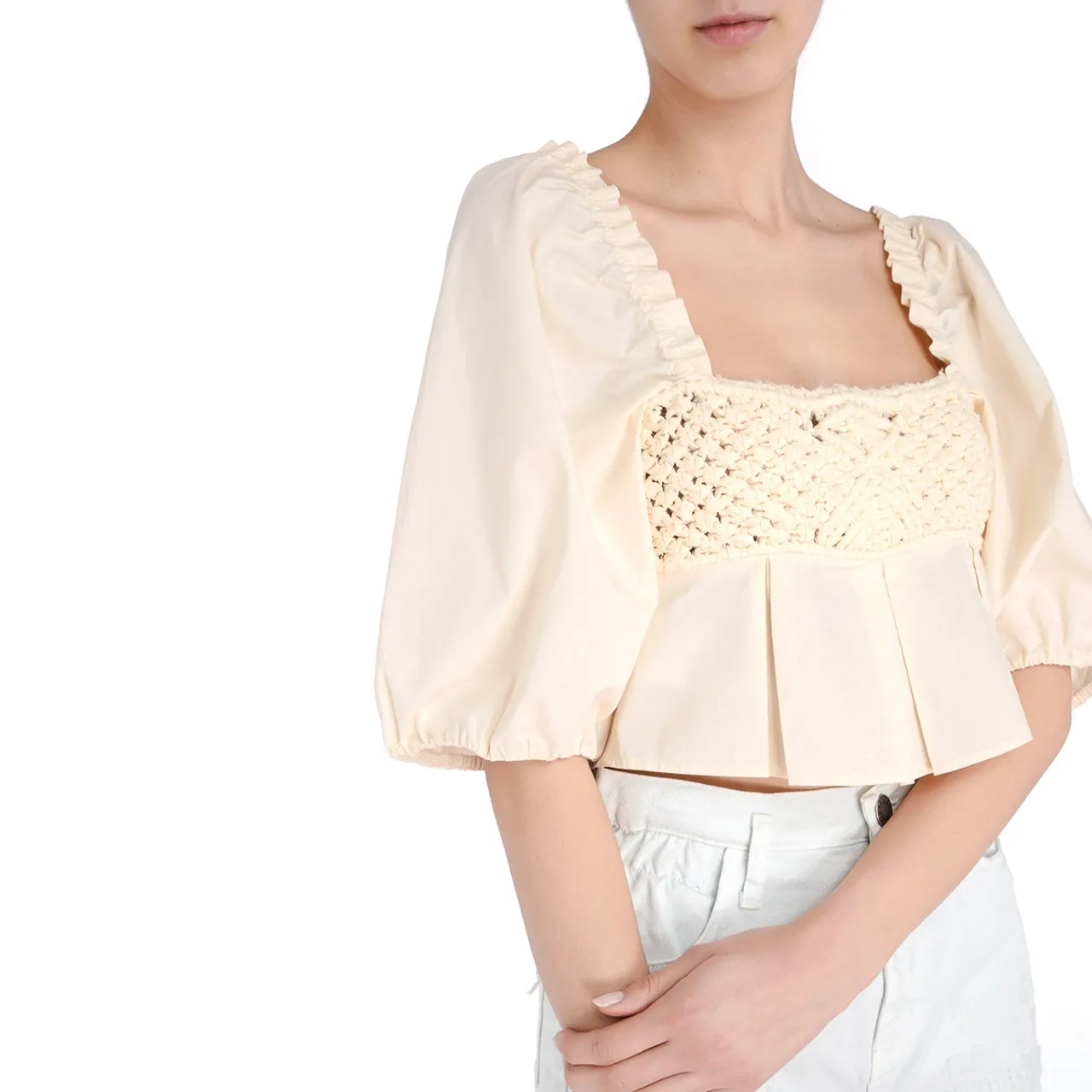 Pinko Crop Top crème