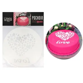Pochoir à gâteau Love Patisdécor 