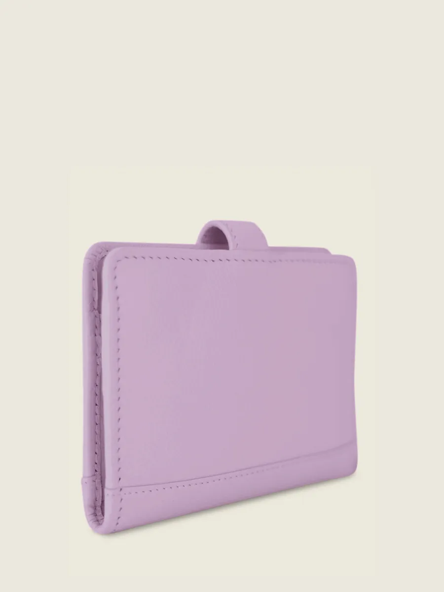 PORTEFEUILLE CUIR VIOLET FEMME LePortefeuille Jeanne Pastel - Lilas