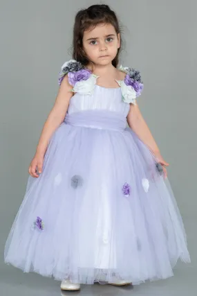 Robe de Soirée Enfants Longue Lilas ABU3039