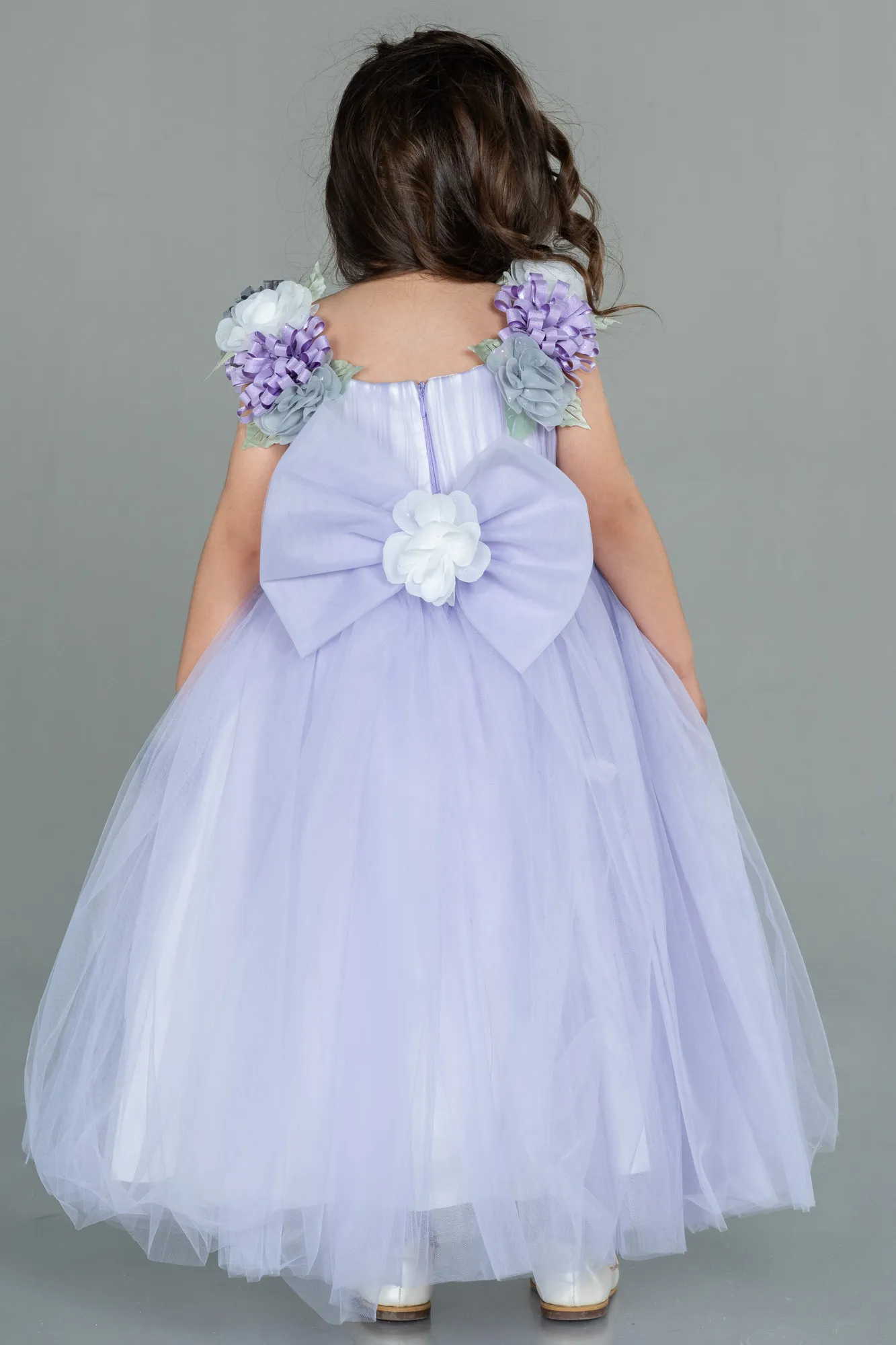 Robe de Soirée Enfants Longue Lilas ABU3039