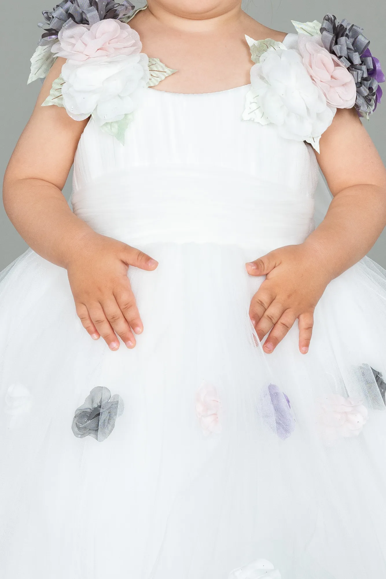 Robe de Soirée Enfants Longue Lilas ABU3039