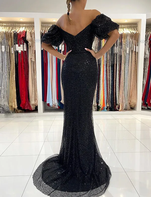 Robe de Soirée Sirène Bourgogne à Paillette