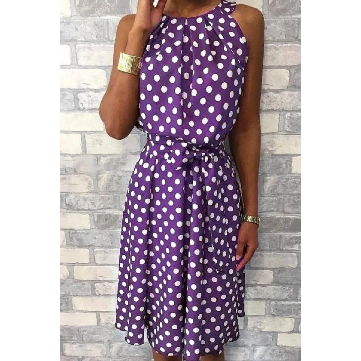 Robe midi Moulisha imprimé pois, lilas