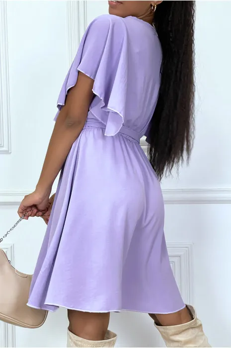Robe patineuse lilas cache coeur