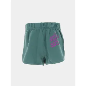 Short jogging logo paillette cristigi vert fille - Le Temps Des Cerises | wimod