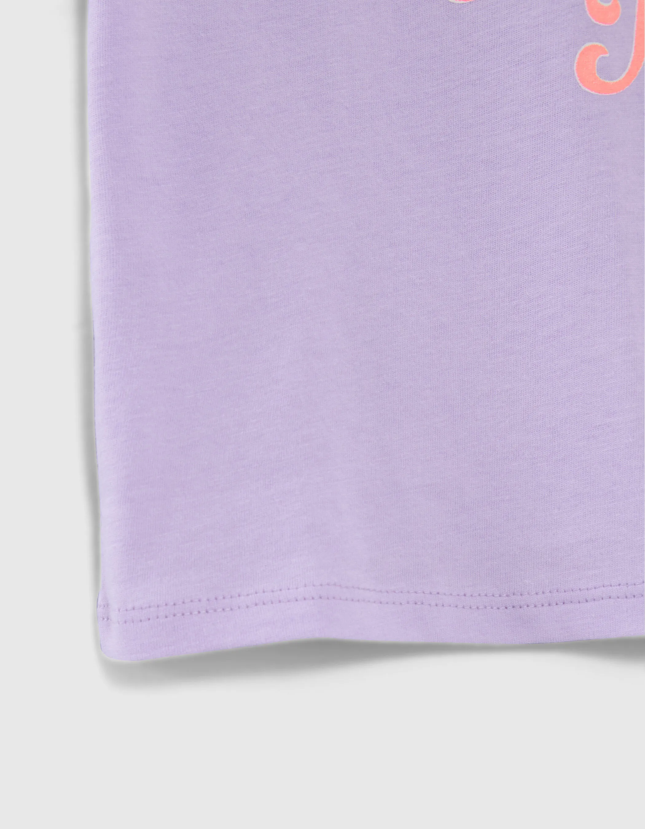 T-shirt lilas message et fruits fluo fille