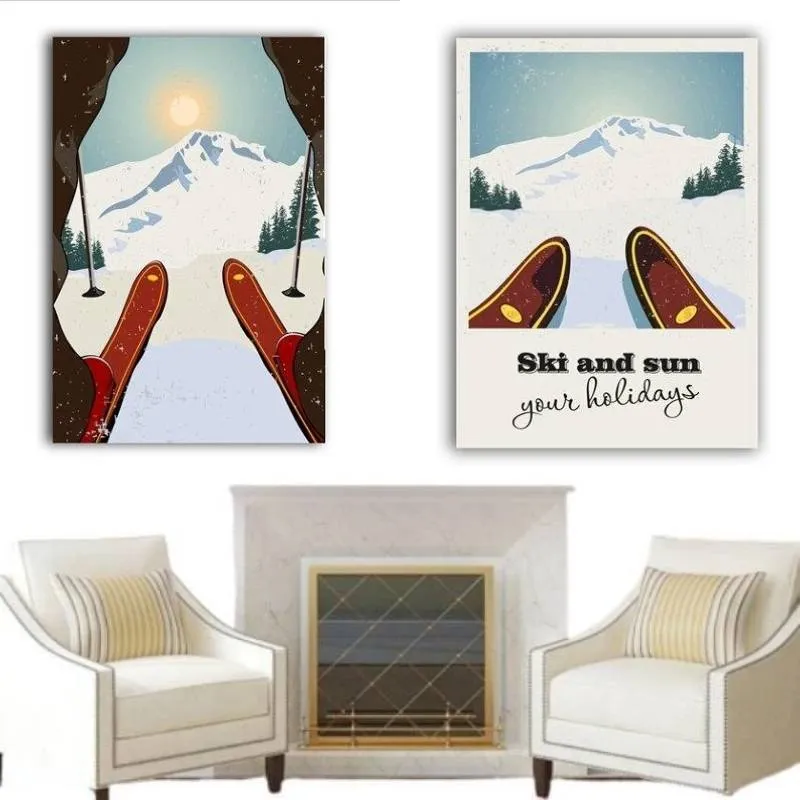 Tableau  Vintage Montagne