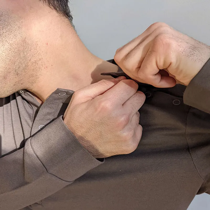 Tee-Shirt  pour chimio Hommes Cocooneo marron - Rue du Colibri