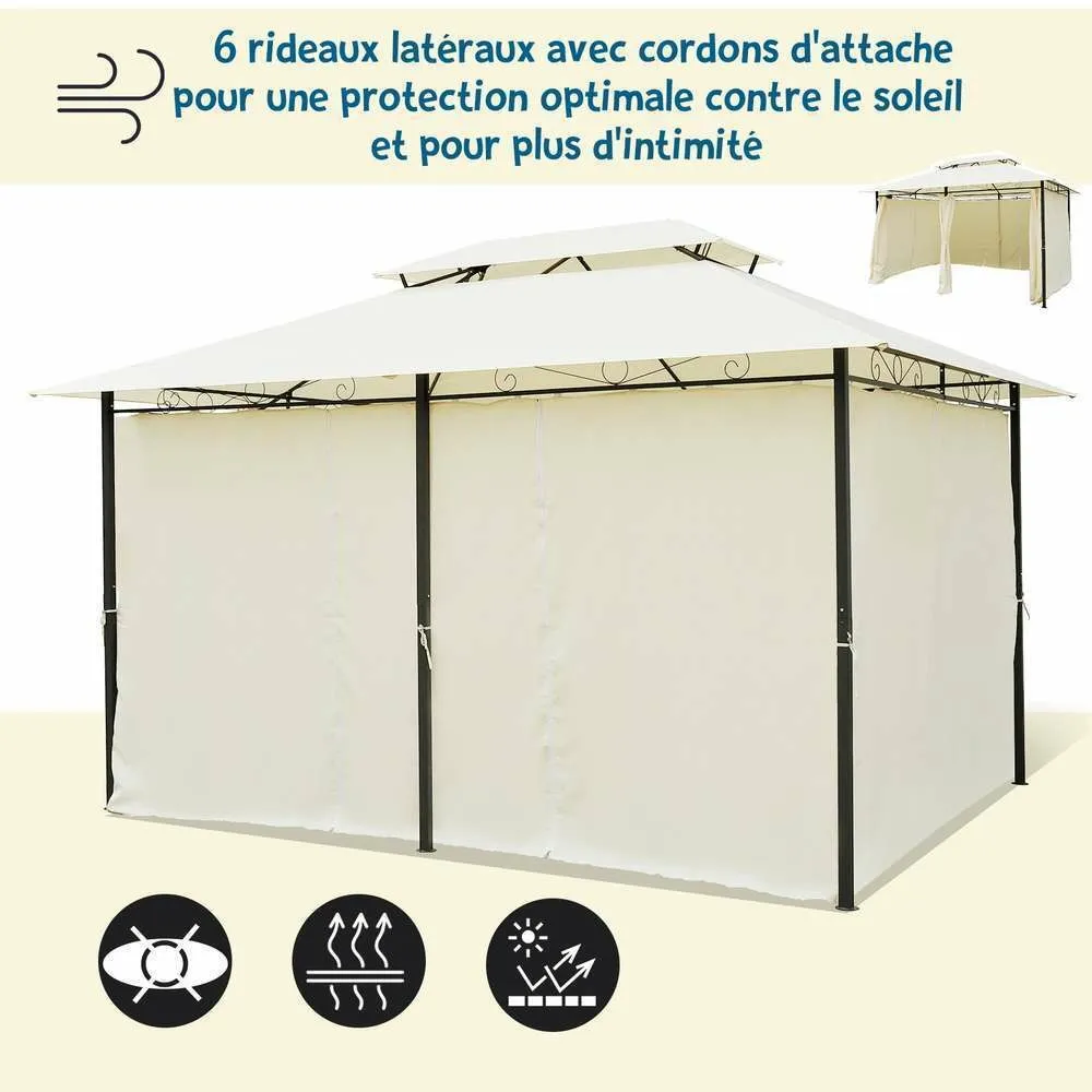 Tonnelle barnum crème - L300xl400xH265cm