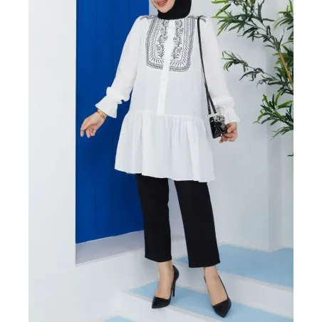 Tunique été Khayra - Tunique chemisier femme voilée