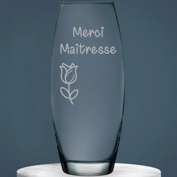 Vase Merci Maîtresse à personnaliser