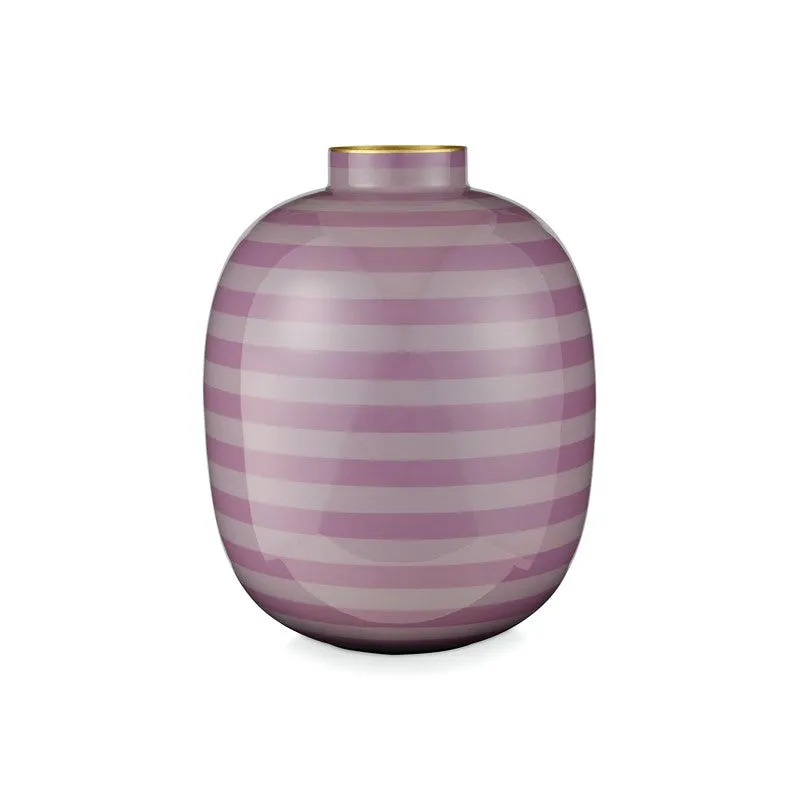 Vase métal Stripes Lilas - 32cm Pip Studio 